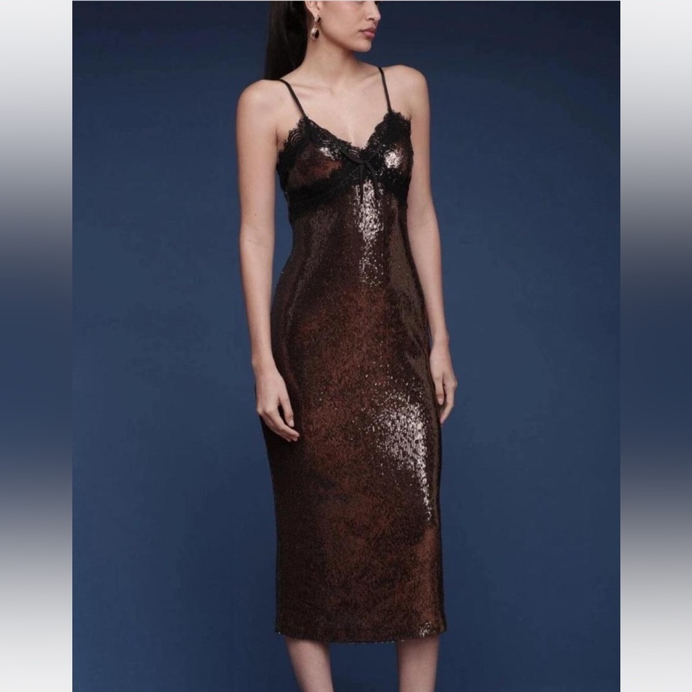 Avec Les Filles Black Sequin Chemise